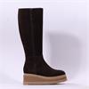 Marco Moreo Stockholm Side Zip Knee High - Brown Suede